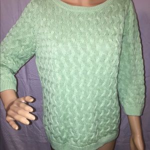 🍀Talbots Spring Green Cotton Sweater